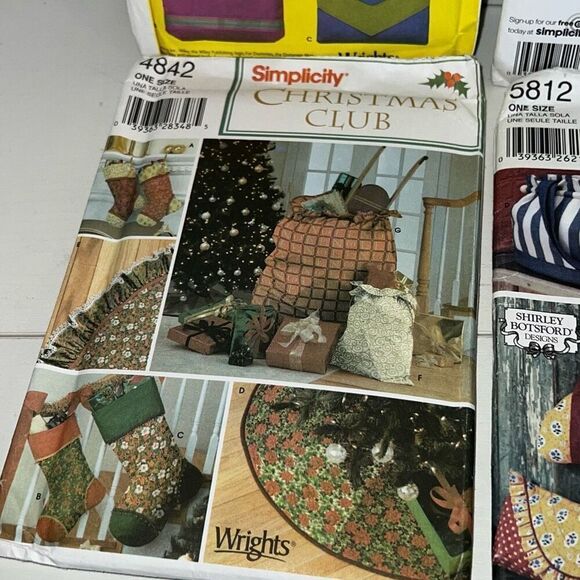 Lot 4 Craft Patterns Purse New Simplicity And Others Pillows Table Cloth Napkins - Picture 4 of 9